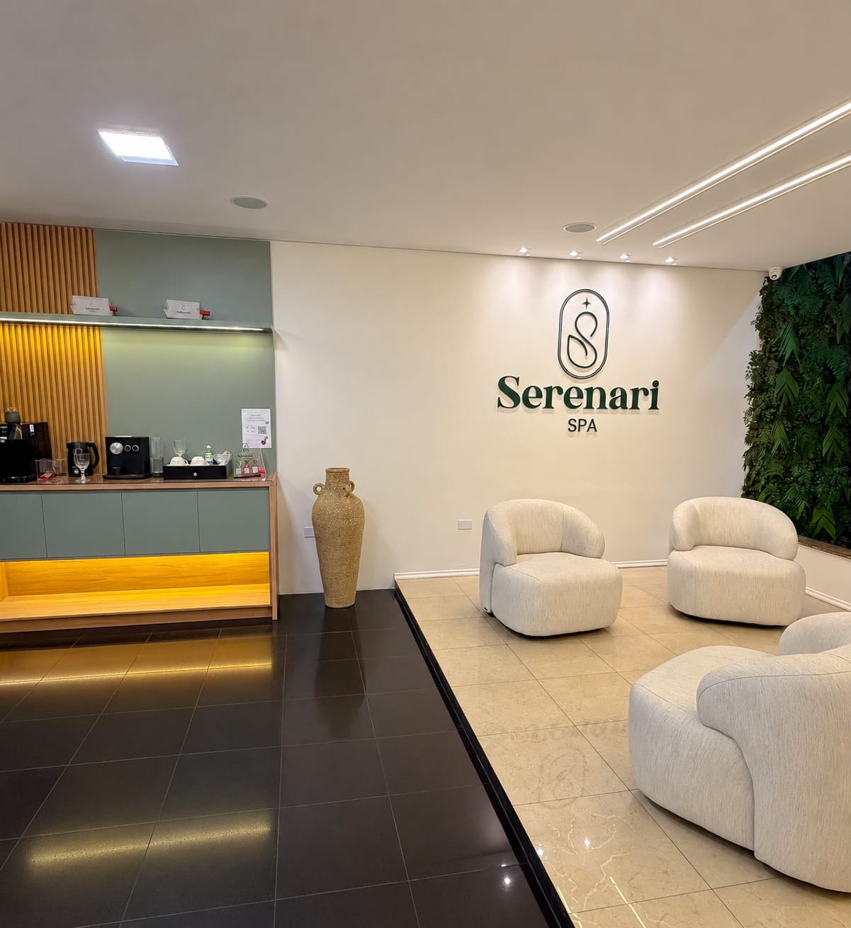 Recepção do Serenari Spa